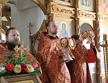 В храме Донской иконы Божией Матери г. Новошахтинска почтили память священномученика Александра, епископа Команского, небесного покровителя г. Новошахтинска и покровителя горняков