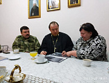 В Донском храме г. Новошахтинска состоялась встреча протоиерея Романа Амплеева с председателем и активистами «Общественного объединения Донецкой Народной Республики «Семьи погибших защитников республики»