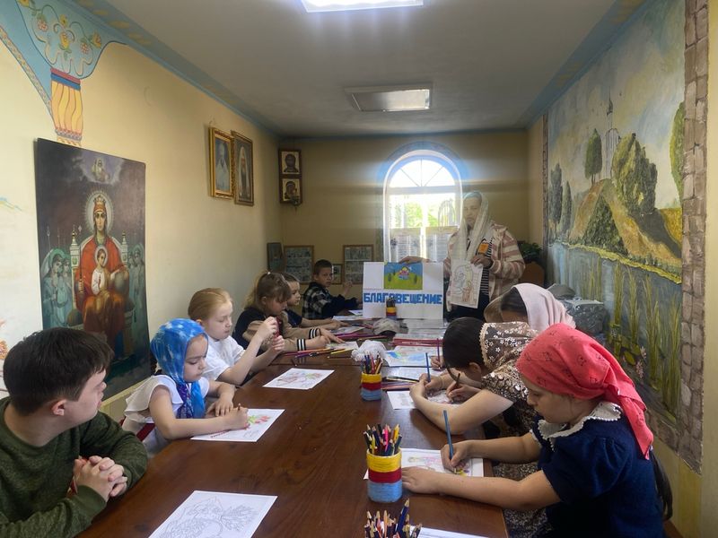 В воскресной школе «Держава» прошло занятие, посвящённое святому Георгию Победоносцу