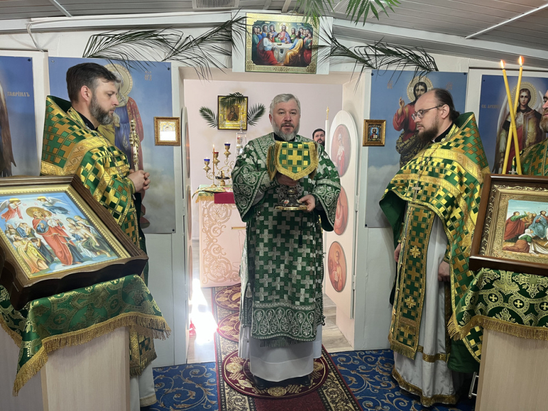 В праздник Входа Господня в Иерусалим епископ Симон совершил богослужение в храме иконы Пресвятой Богородицы «Всех скорбящих радость» города Красный Сулин