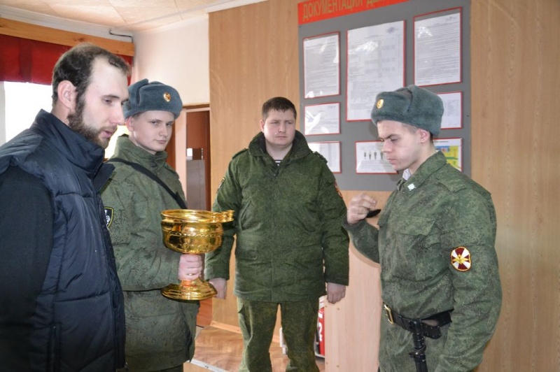 Иерей Георгий Болоцков совершил освящение воинской части № 3722 (82-й учебный полк) г. Шахты