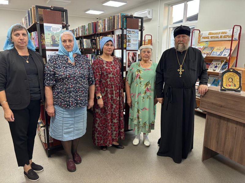 Освящение библиотеки в станице Обливской 