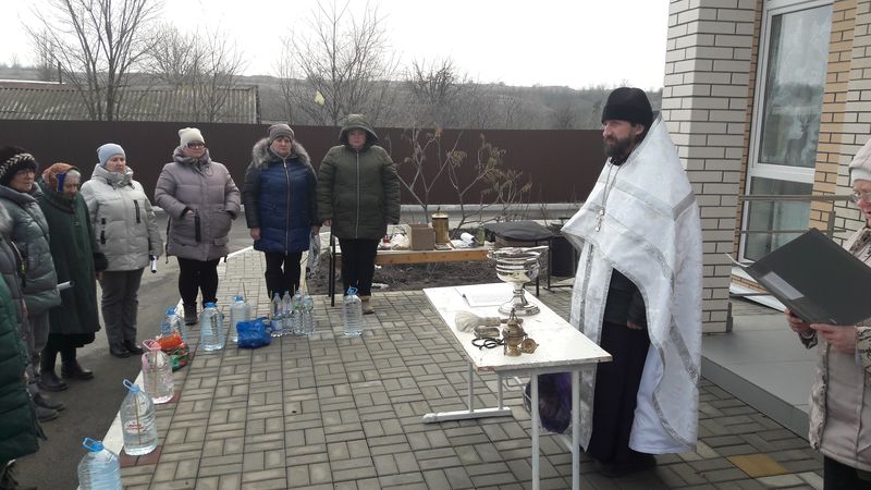 Чин Великого освящения воды в Крещенский сочельник в станице Владимирской