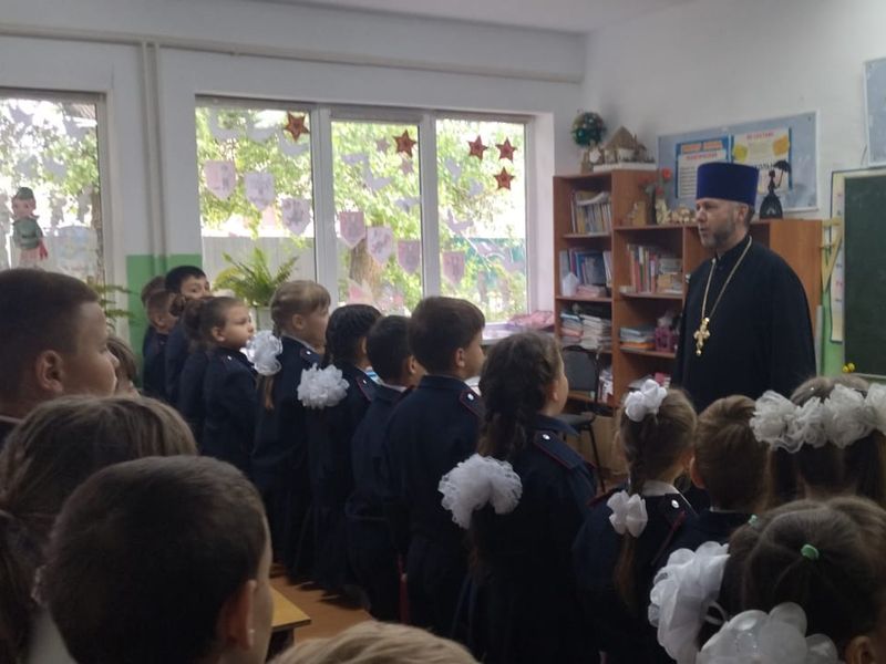 В казачьей школе хутора Арпачин прошел урок ОПК