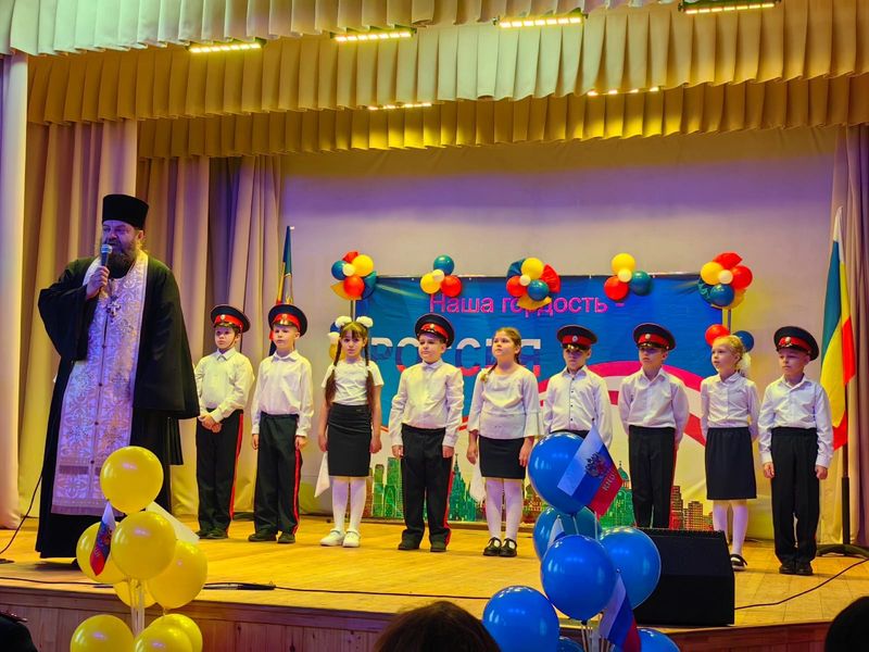 Посвящение в казачата в поселке Кадамовский