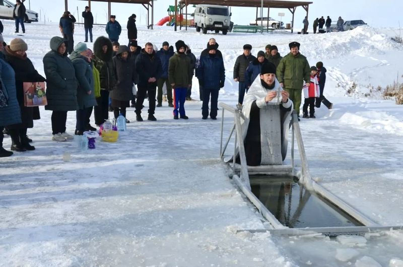 Освящение иордани в станице Боковской