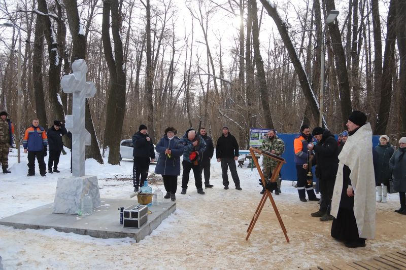 Освящение воды на святом источнике «Отрог» в праздник Крещения Господня