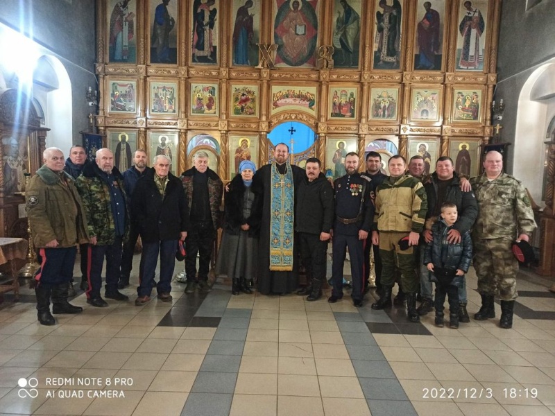 Пастырское окормление казаков в храме в честь Донской иконы Божьей Матери