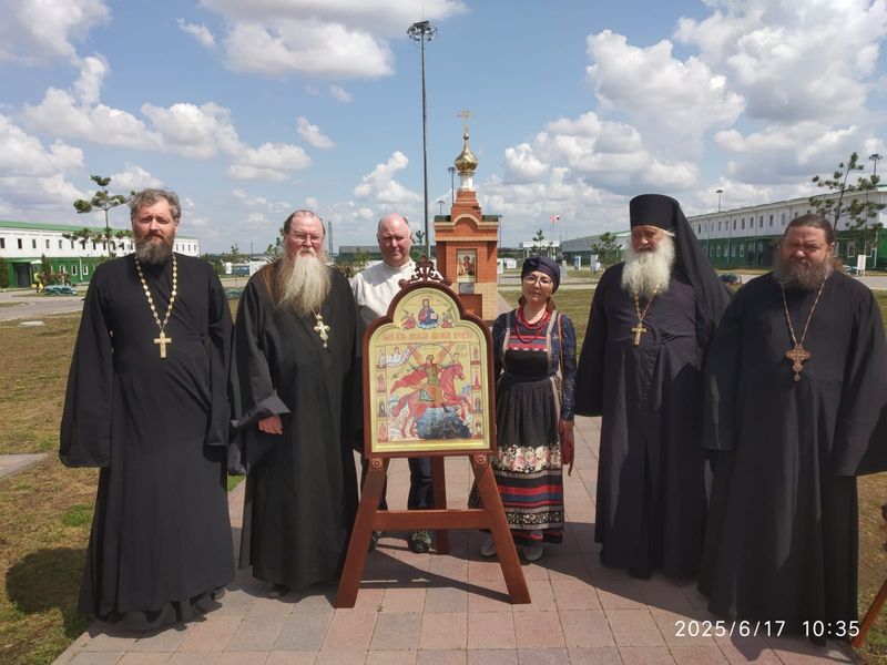 Состоялась торжественная встреча иконы святого Архистратига Михаила, написанной в год 80-летия Великой Победы