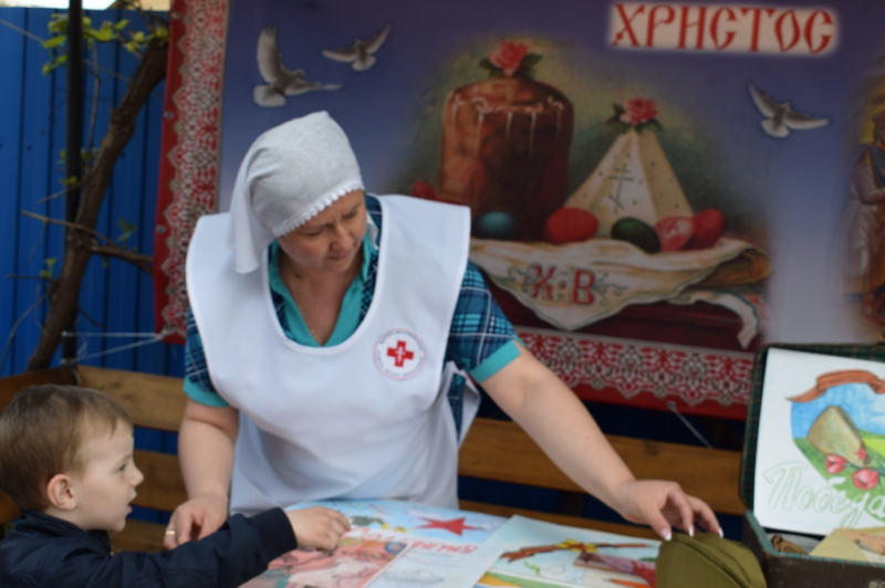 В храме Архангела Михаила пос. Каменоломни ко Дню Победы была организована выставка-экспозиция «Там, где Христос, всегда Победа!»