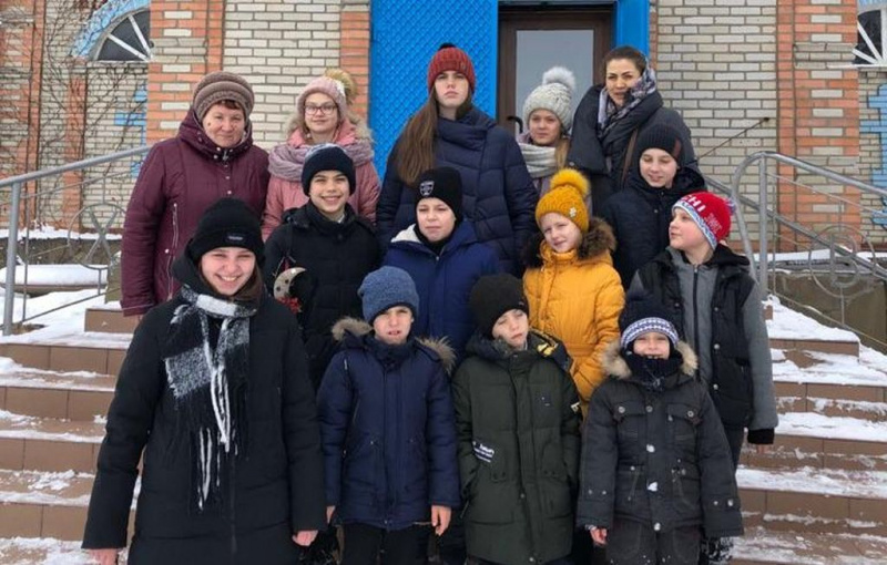 Воспитанники воскресной группы при храме преподобномученицы Елисаветы г. Гуково посетили храм Николая Чудотворца хутора Гуково