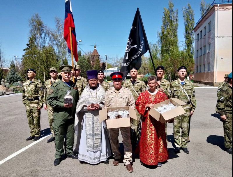 Освящение куличей в Шахтинском Казачьем Кадетском Корпусе