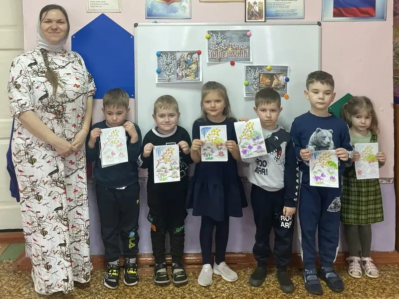 В детском саду «Красная шапочка» прошла встреча, посвящённая Входу Господню в Иерусалим