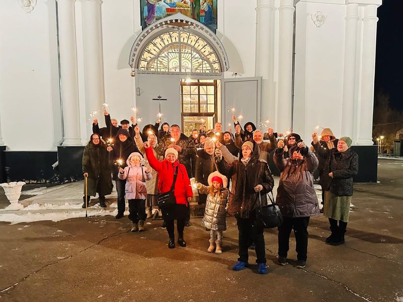 В станице Гундоровской встретили Новый год за Божественной литургией