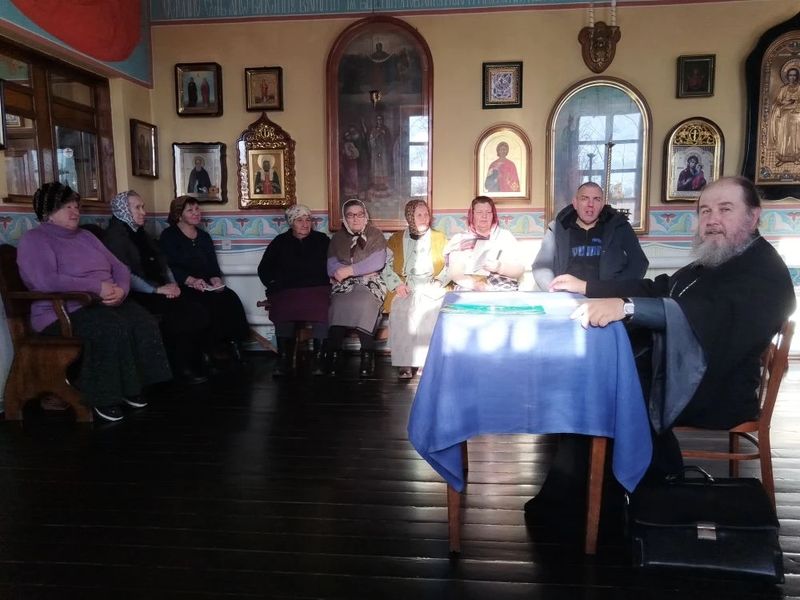 Очередная библейская беседа прошла в храме Владимирской иконы Божией Матери хутора Можаевки
