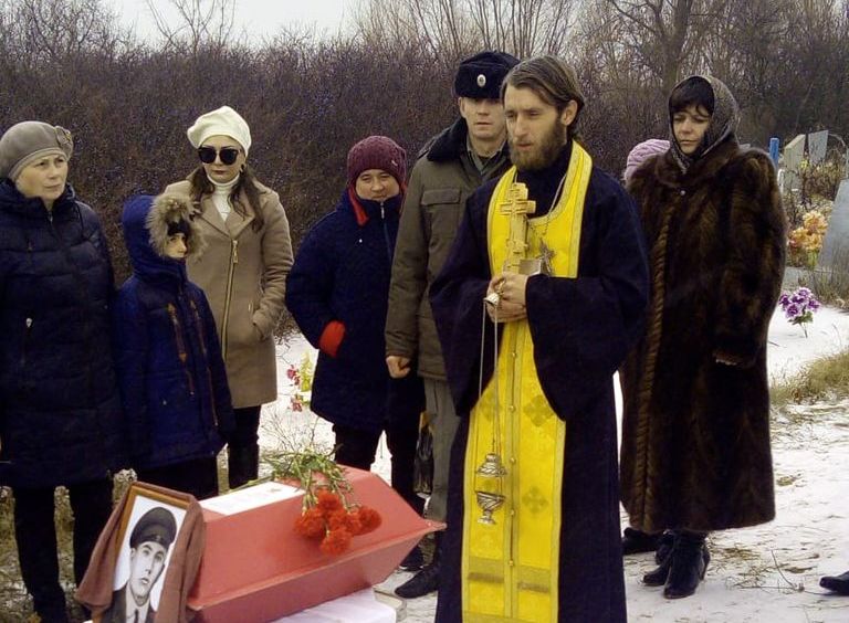 В х. Грай-Воронец прошел памятный митинг посвященный захоронению останков воина Копачева Павла Степановича