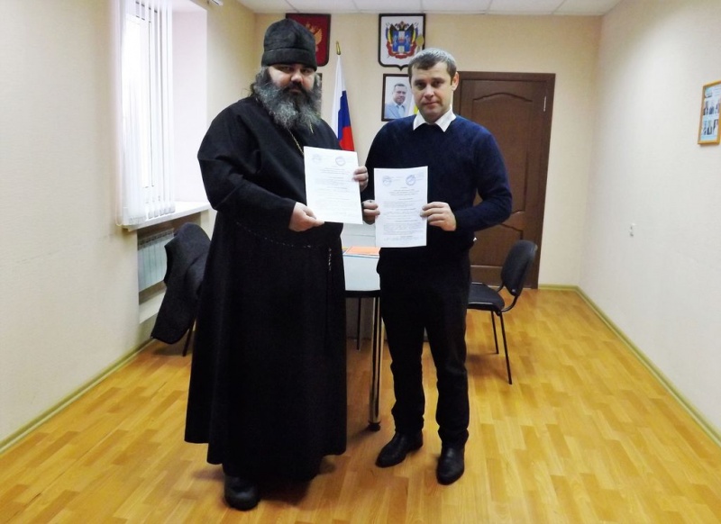 Состоялось подписания положения о проведении Рождественского турнира Смоленского храма станицы Шумилинской