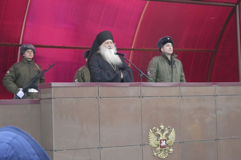 Иеромонах Николай (Наметышев) напутствовал принявших присягу солдат