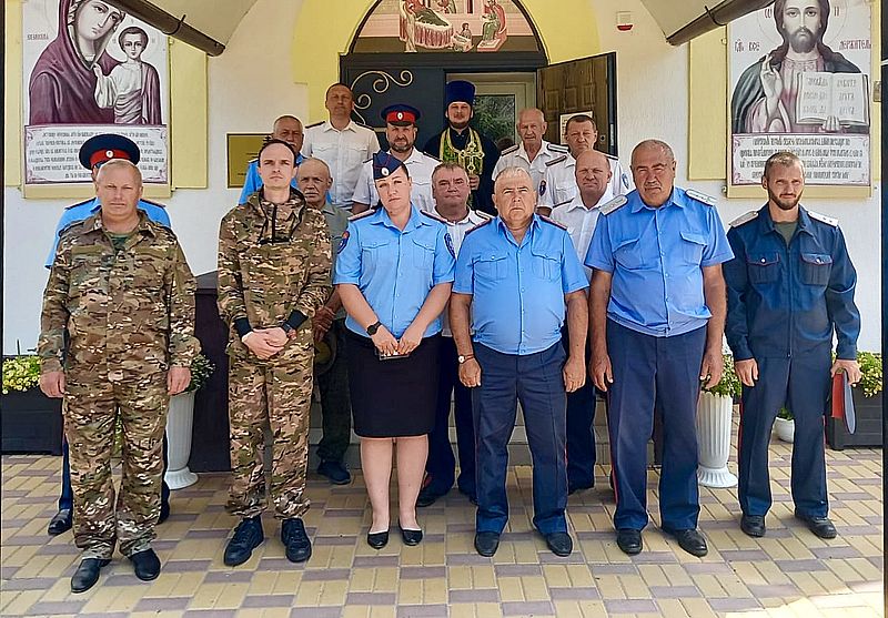 Встреча духовника с казаками Боковского юрта