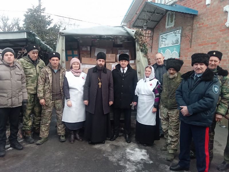 Более трех тонн гуманитарного груза передано казачьей бригаде «Днепр»