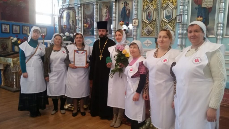 Протоиерей Сергий Яценко поздравил сестер Марфо-Мариинского Сестричества с призовым местом в конкурсе «СЕЛЯНКА на земле Тихого Дона 2019»