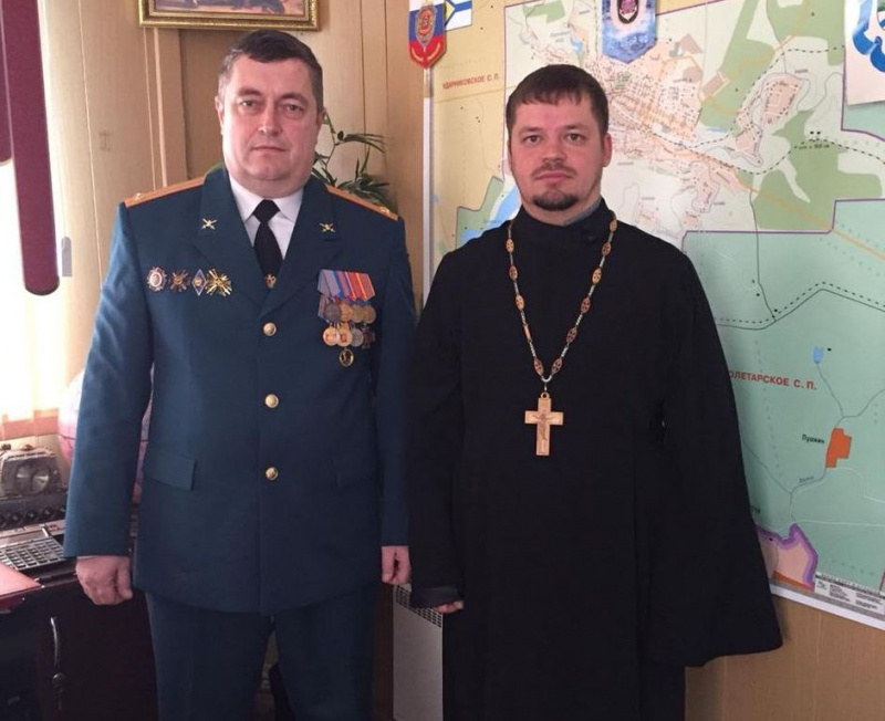 Иеромонах Никон (Синюшкин) провел рабочую встречу с   начальником военного комиссариата подполковником А.В. Пилипенко
