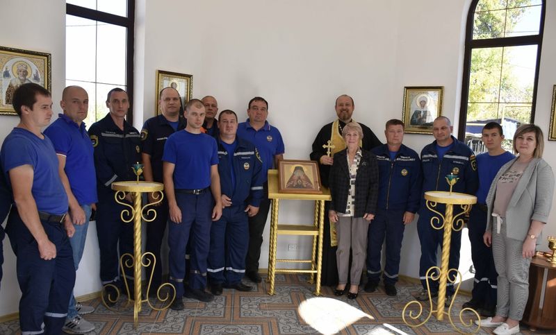 Сотрудники областной поисково-спасательной службы приняли участие в молебне   