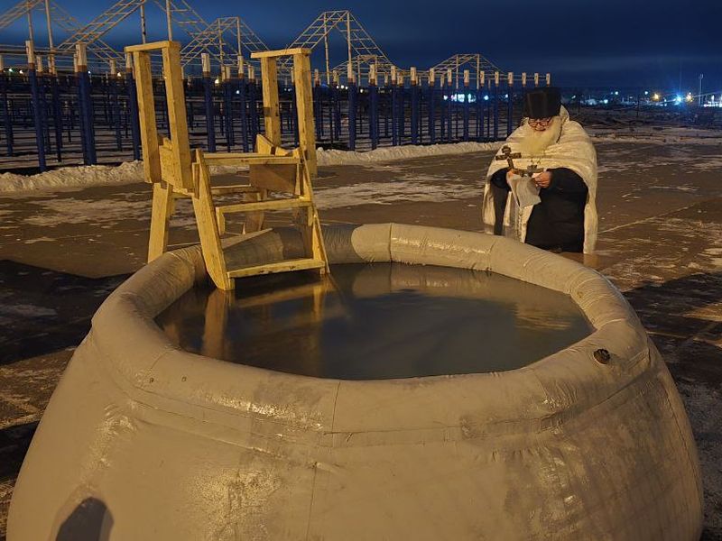 В день Крещения Господня освятили мобильную купель для воинов 150-й Идрицко-Берлинской дивизии