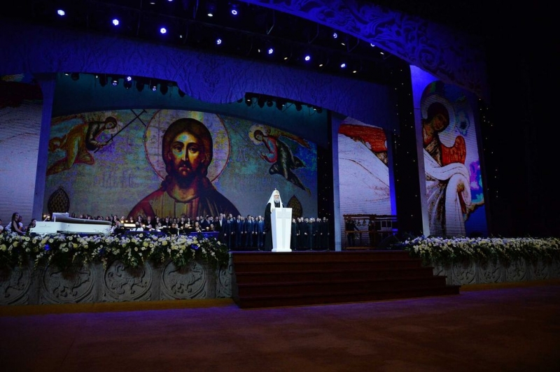 В Государственном Кремлевском дворце прошел праздничный концерт, посвященный 100-летию восстановления Патриаршества в Русской Церкви, в событии принял участие Правящий архиерей Шахтинской епархии