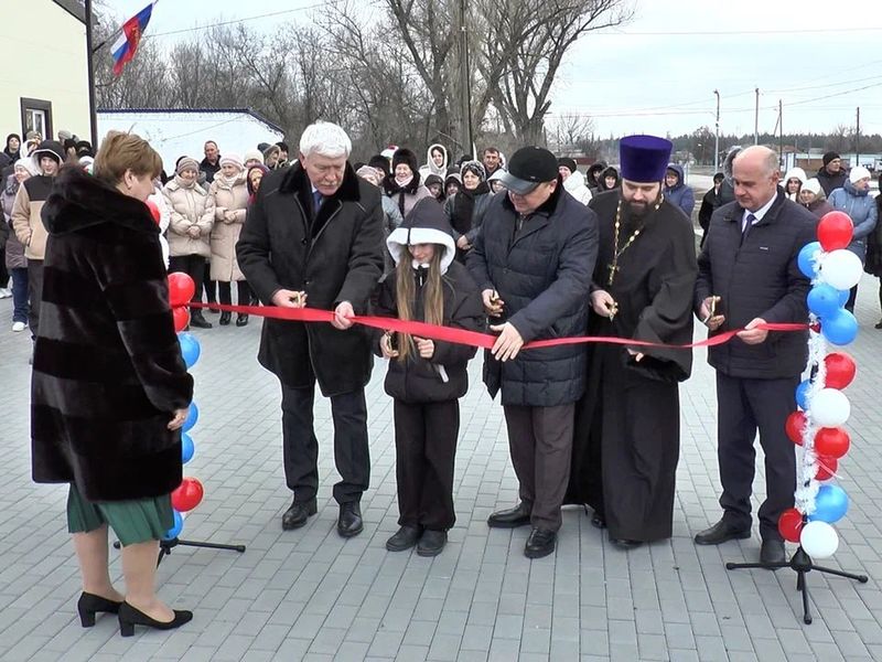 В селе Ольховый Рог состоялось торжественное открытие благоустроенной территории на улице Вокзальной
