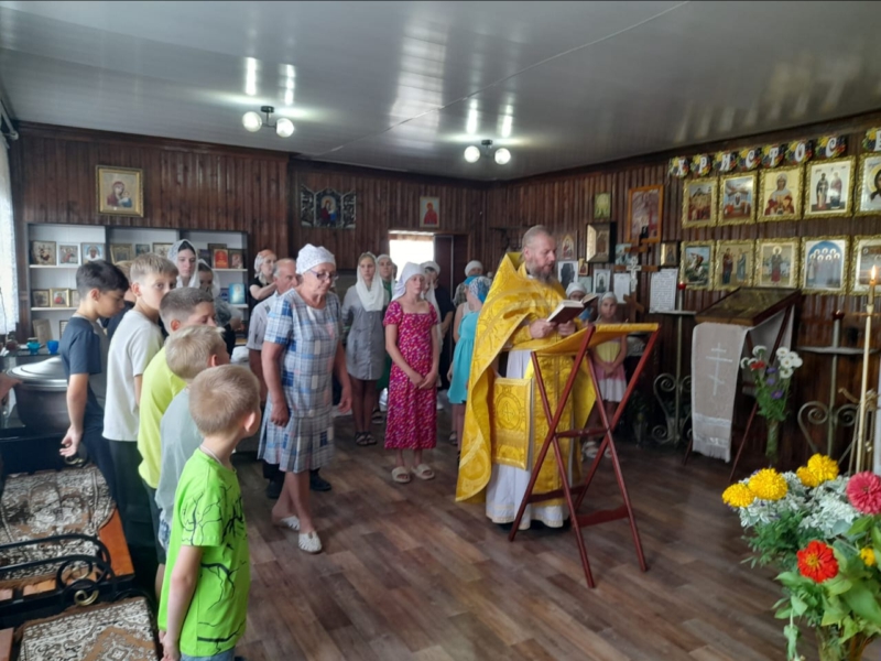 Молебен перед началом учебного года в хуторе Пономарев