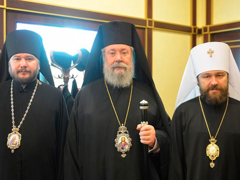 Преосвященнейший епископ Симон вместе с духовенством Русской Православной Церкви проводил делегацию Кипрской Православной Церкви во главе с Предстоятелем Блаженнейшим Архиепископом Хризостомом