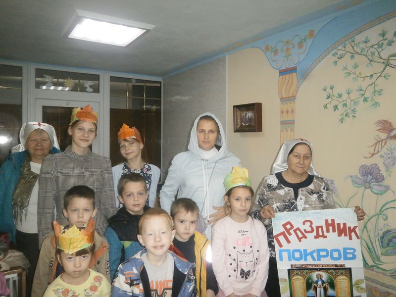 В воскресной школе «Держава» прошло занятие «Праздник Покрова Пресвятой Богородицы»