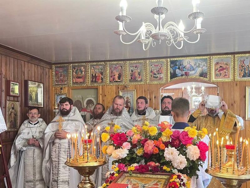 Престольный праздник отметили в храме Чуда Архистратига Михаила хутора Пономарёв   