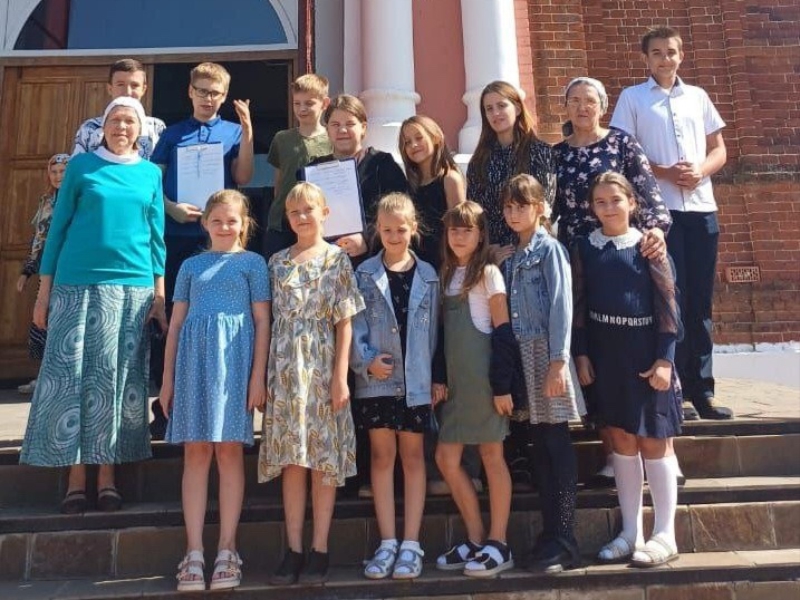 Первый учебный день в воскресной школе станицы Обливской