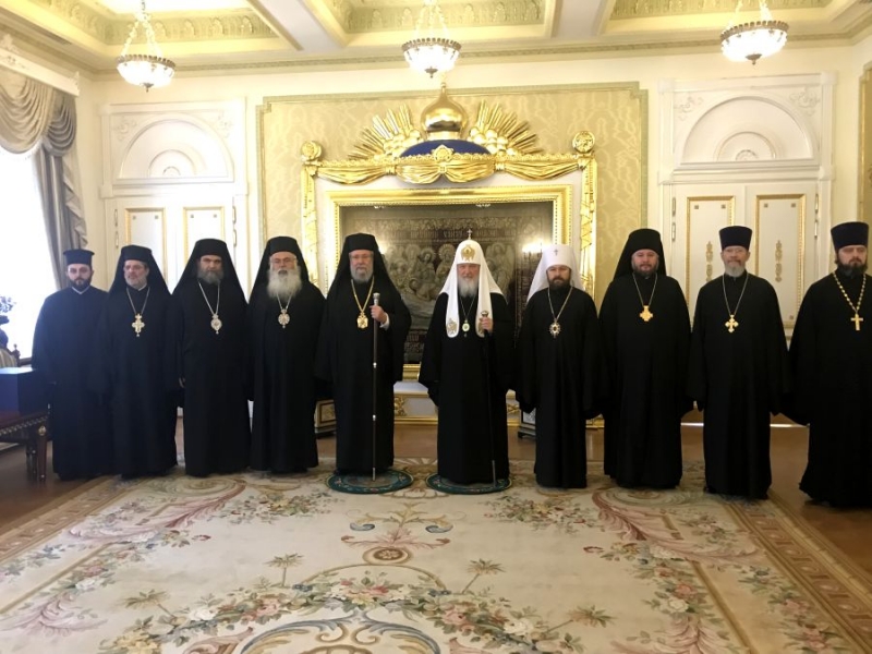 Вместе с делегацией Кипрской Православной Церкви Преосвященнейший епископ Симон принял участие во встрече со Святейшим Патриархом Кириллом