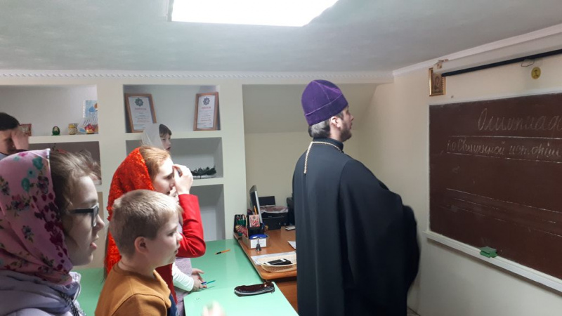 В воскресной школе ст. Боковской состоялся первый тур Кирилло-Мефодиевской олимпиады по Священной истории и Закону Божию