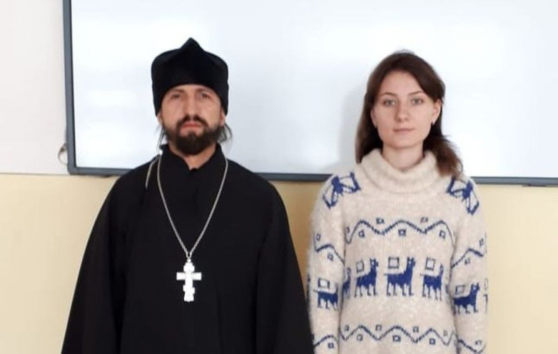 Иеромонах Арсений (Алимов) провел рабочую встречу с директором МБОУ Табунщиковская СОШ