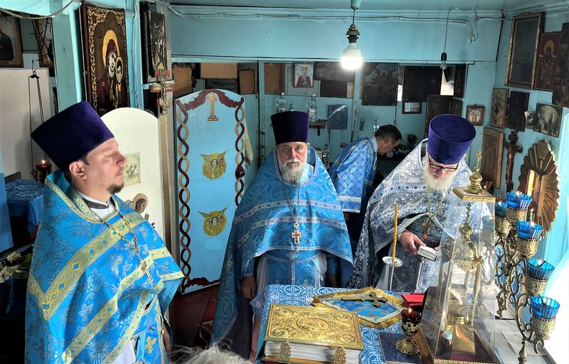 Престольный праздник в храме Владимирской Иконы Божией Матери в ст. Мигулинской