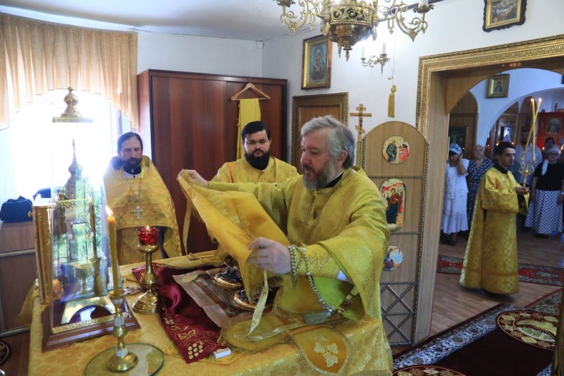 В день престольного праздника Преосвященнейший епископ Симон совершил Божественную литургию в храме святой равноапостольной княгини Ольги пос. Горный