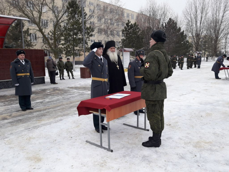 Иеромонах Николай (Наметышев) посетил в/ч 3066 Войск национальной гвардии Р.Ф. в Казачьих Лагерях