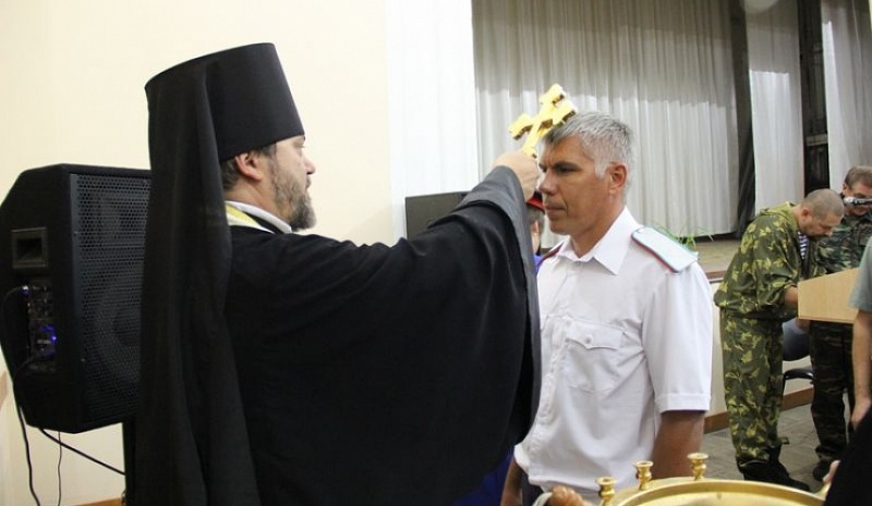 Клирики Свято-Пантелеимоновского храма г. Миллерово приняли участие в работе Большого отчетно-выборного круга Городского казачьего общества «Станица Миллеровская»