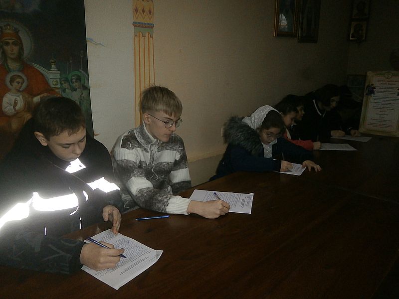 В воскресной школе «Держава» прошел первый тур Кирилло-Мефодиевской олимпиады
