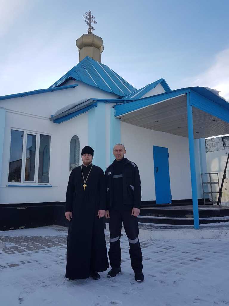 В храме Донской иконы Божией Матери при исправительной колонии № 1 п. Трудовой состоялась Божественная литургия