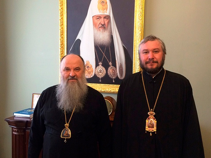 Митрополит Варсонофий, Управляющий делами Московской Патриархии и Преосвященнейший епископ Симон обсудили текущие дела Шахтинской епархии