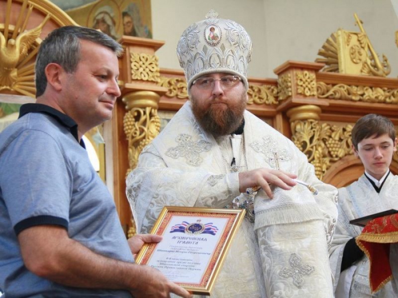 В праздник Преображения Господня правящий архиерей Шахтинской епархии епископ Игнатий совершил Литургию в Покровском кафедральном соборе г. Шахты