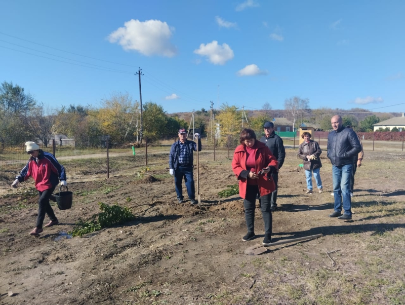 Фруктовый сад высажен силами прихода храма Архангела Михаила с. Первомайское 