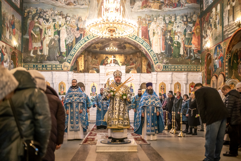 В праздник Введения во храм Пресвятой Богородицы епископ Шахтинский и Миллеровский Симон совершил Божественную литургию в Покровском кафедральном соборе города Шахты