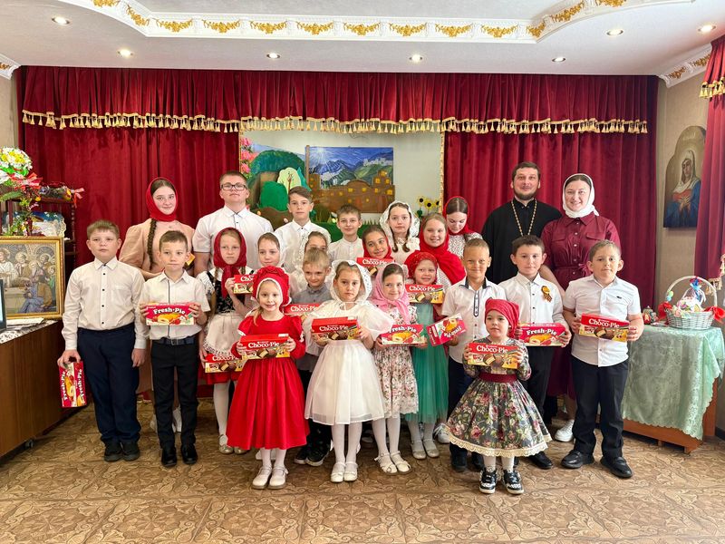 В воскресной школе «Красное солнышко» при храме Иоанна Предтечи станицы Боковской состоялся пасхальный концерт