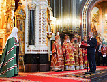 В день тезоименитства Святейшего Патриарха Кирилла Преосвященнейший епископ Симон сослужил Предстоятелю Церкви за Божественной литургией в Храме Христа Спасителя